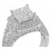 4.07 Ct Women's Princess Cut Diamond Engagement Ring..